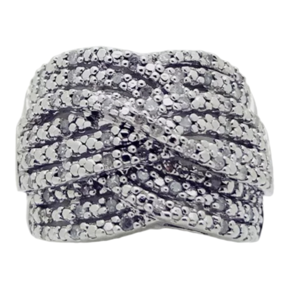 Women's Sterling and Diamond Ring